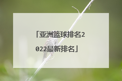 亚洲篮球排名2022最新排名
