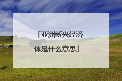 亚洲新兴经济体是什么意思