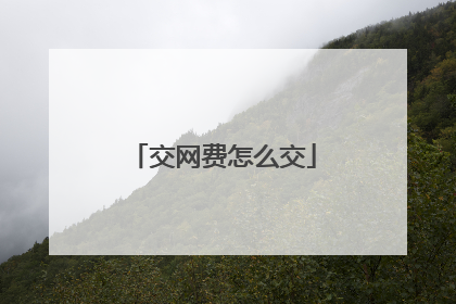 交网费怎么交