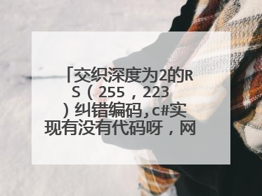 交织深度为2的RS（255，223）纠错编码,c#实现有没有代码呀，网上只搜到c++和matlab的