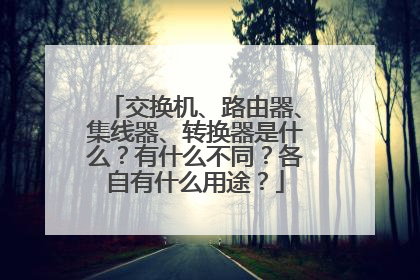 交换机、路由器、集线器、转换器是什么？有什么不同？各自有什么用途？