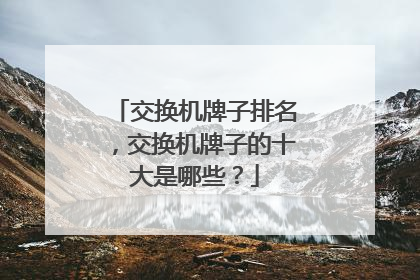 交换机牌子排名，交换机牌子的十大是哪些？