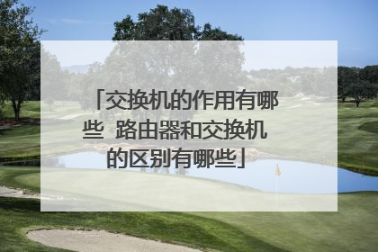 交换机的作用有哪些 路由器和交换机的区别有哪些