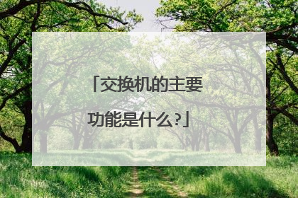 交换机的主要功能是什么?