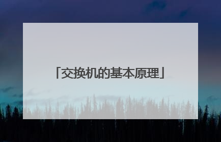 交换机的基本原理