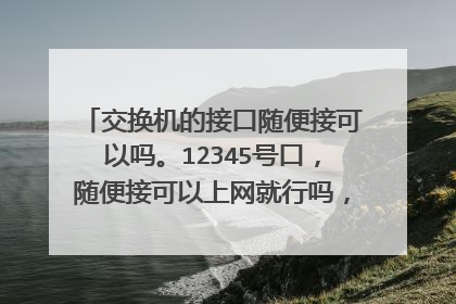 交换机的接口随便接可以吗。12345号口，随便接可以上网就行吗，对网络没啥影响吧？