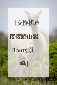 交换机直接接路由器lan可以吗