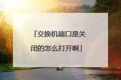 交换机端口是关闭的怎么打开啊