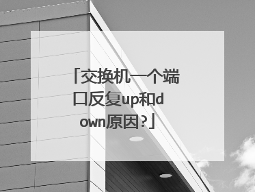 交换机一个端口反复up和down原因?