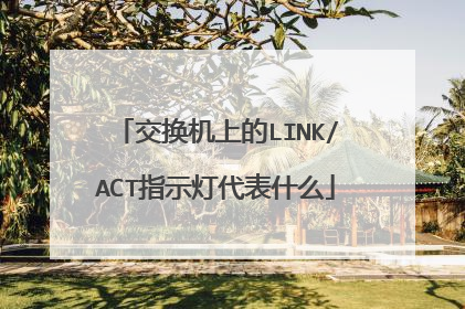 交换机上的LINK/ACT指示灯代表什么
