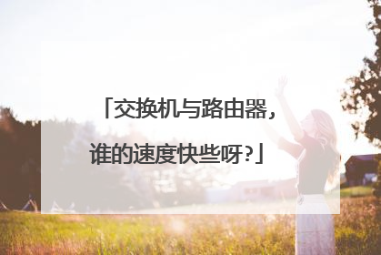 交换机与路由器,谁的速度快些呀?