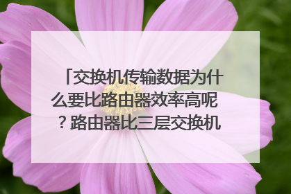 交换机传输数据为什么要比路由器效率高呢?路由器比三层交换机有什么优点呢?