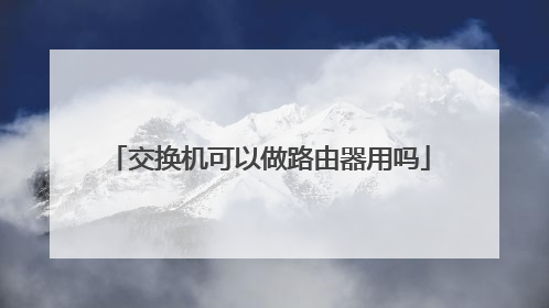 交换机可以做路由器用吗