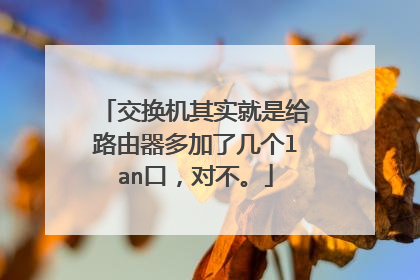 交换机其实就是给路由器多加了几个lan口,对不。