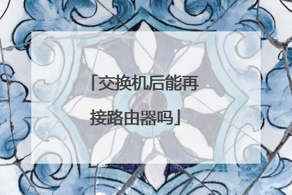 交换机后能再接路由器吗