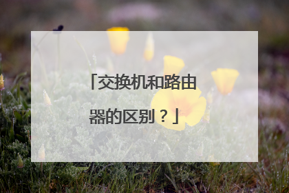 交换机和路由器的区别？