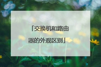 交换机和路由器的外观区别