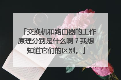 交换机和路由器的工作原理分别是什么啊?我想知道它们的区别。