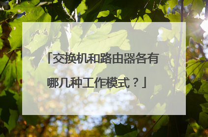 交换机和路由器各有哪几种工作模式?