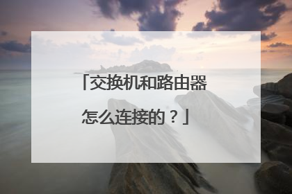 交换机和路由器怎么连接的?