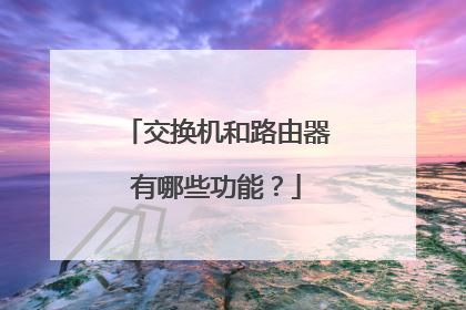交换机和路由器有哪些功能？