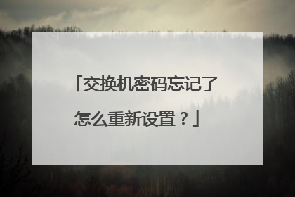 交换机密码忘记了怎么重新设置?