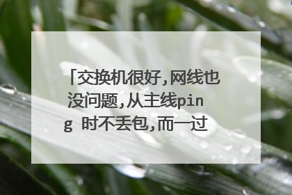 交换机很好,网线也没问题,从主线ping 时不丢包,而一过交换机就开始严重丢包,求助各位大侠