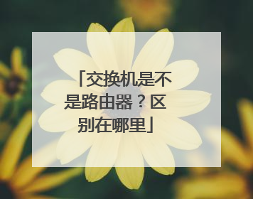 交换机是不是路由器?区别在哪里