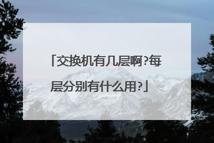 交换机有几层啊?每层分别有什么用?