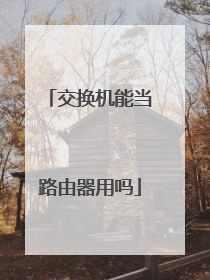 交换机能当路由器用吗