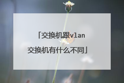 交换机跟vlan交换机有什么不同