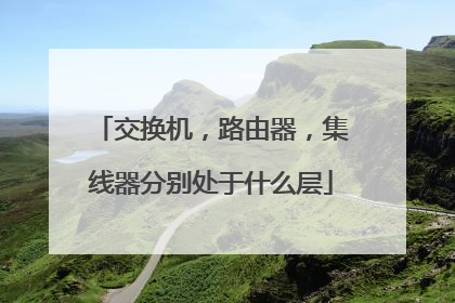 交换机,路由器,集线器分别处于什么层