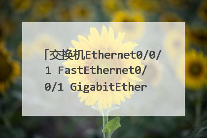 交换机Ethernet0/0/1 FastEthernet0/0/1 GigabitEthernet0/0/1有什么区别