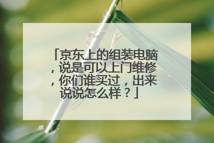 京东上的组装电脑,说是可以上门维修,你们谁买过,出来说说怎么样?