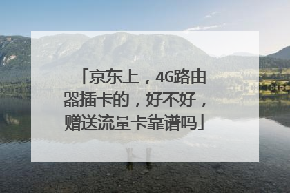 京东上，4G路由器插卡的，好不好，赠送流量卡靠谱吗