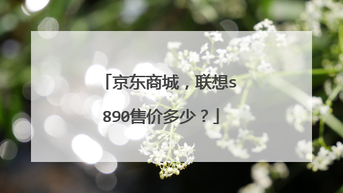京东商城,联想s890售价多少?