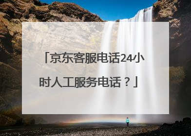 京东客服电话24小时人工服务电话?