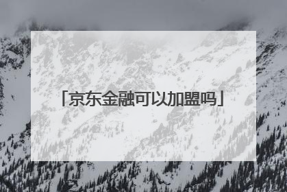 京东金融可以加盟吗