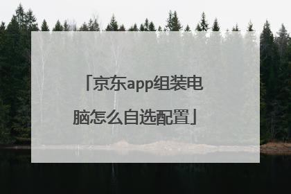 京东app组装电脑怎么自选配置