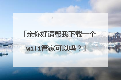 亲你好请帮我下载一个wifi管家可以吗？