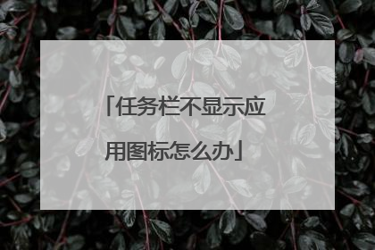 任务栏不显示应用图标怎么办