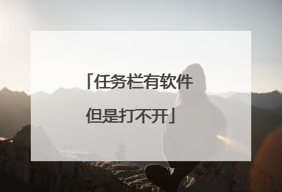 任务栏有软件但是打不开