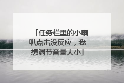 任务栏里的小喇叭点击没反应,我想调节音量大小