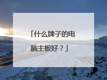 什么牌子的电脑主板好?