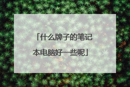 什么牌子的笔记本电脑好一些呢