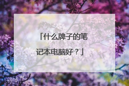 什么牌子的笔记本电脑好?