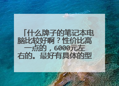 什么牌子的笔记本电脑比较好啊?性价比高一点的,6000元左右的。最好有具体的型号啊 谢谢