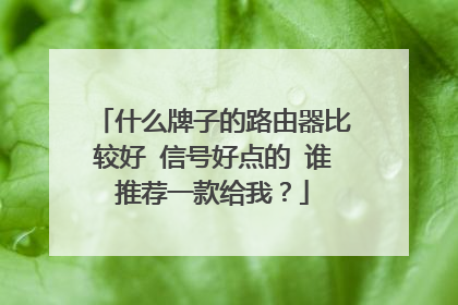 什么牌子的路由器比较好 信号好点的 谁推荐一款给我?
