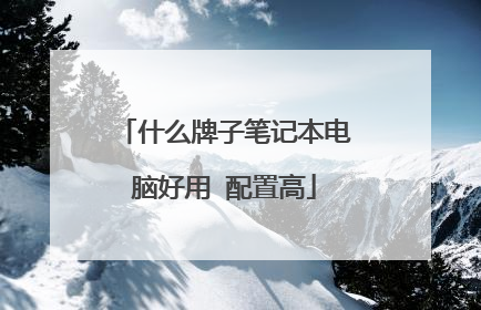 什么牌子笔记本电脑好用 配置高