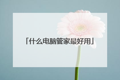 什么电脑管家最好用